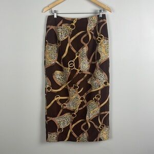 Silk Club Collection Vintage Long Length Skirt. Size 10.